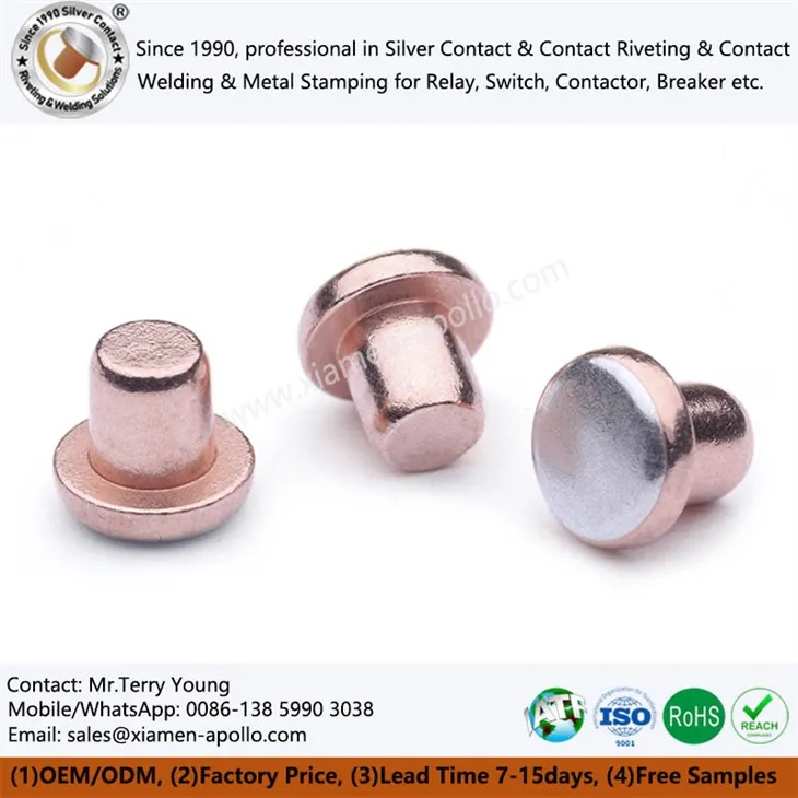 Bimetal Electrical Silver Contact Point