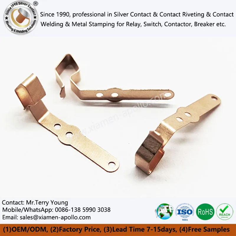 Cydrannau Copr wedi'u Stampio Ar gyfer Soced Switsh