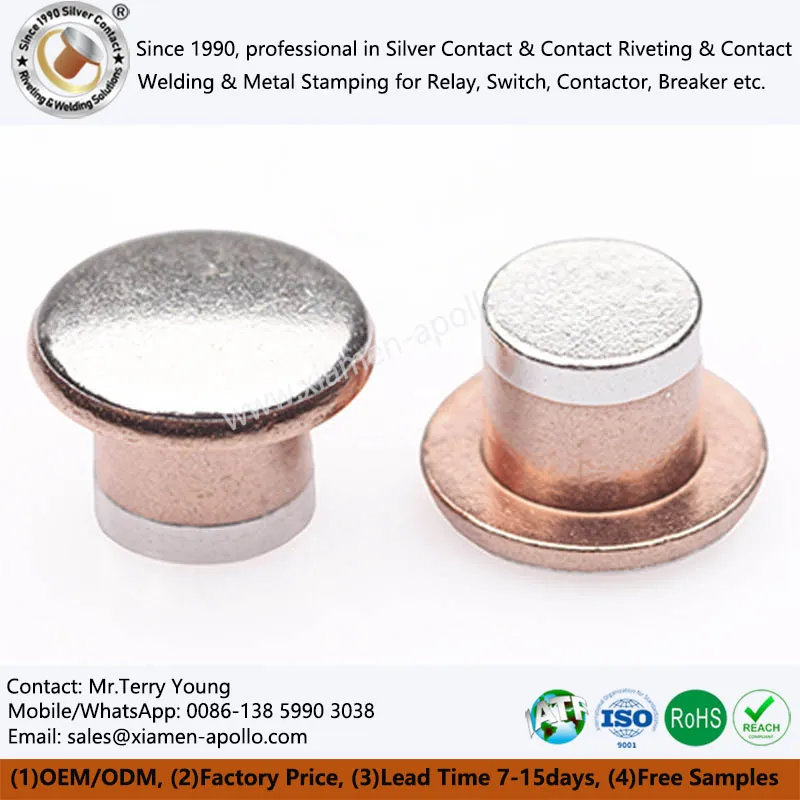 Rivet Cyswllt Metel Dwbl Trydan