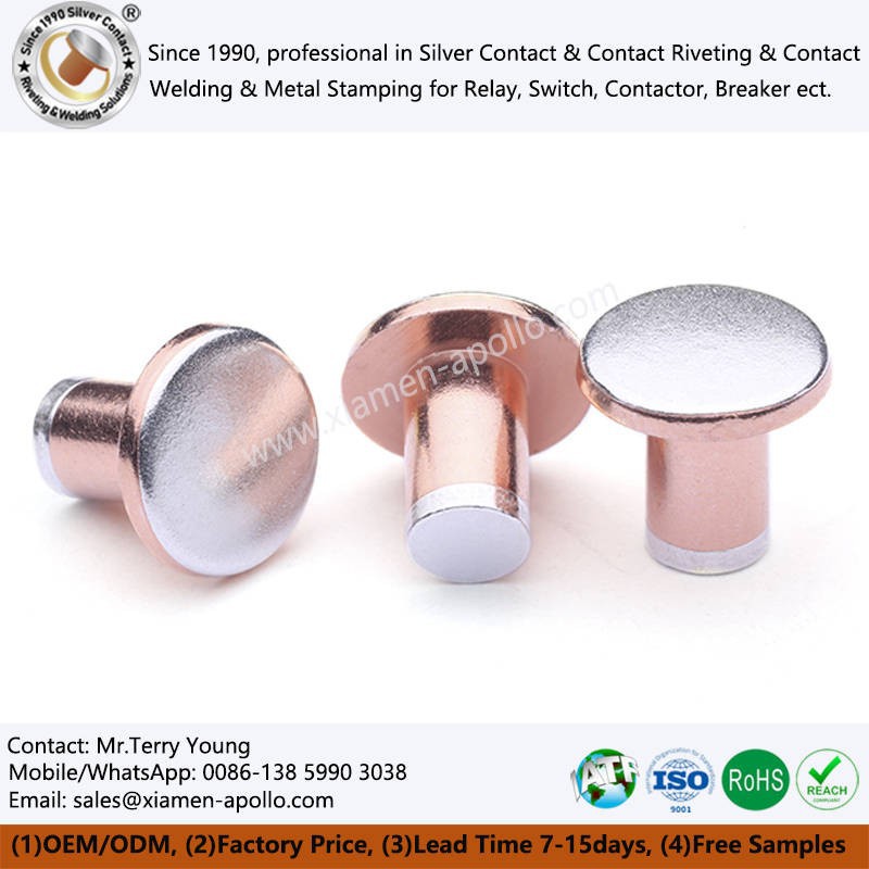 AgCuAg Tri-metal Contact Rivet AgCuAg Tri-metal Contact Rivet