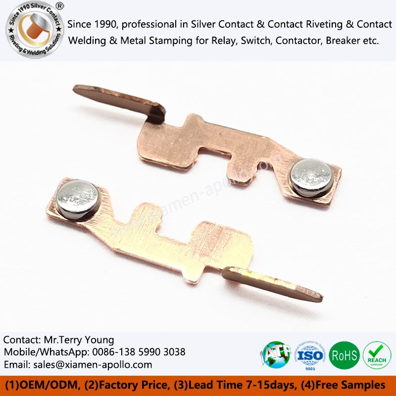 In-Mold Silver Riveting Contacts