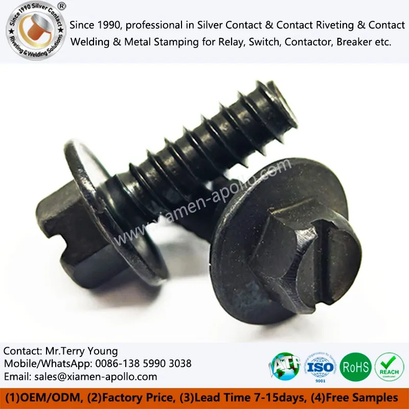 Fastening Screw with Flange and Hex Head