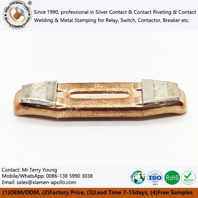 Brazing Silver Contacts to Copper Bars Brazing Silver Contacts to Copper Bars