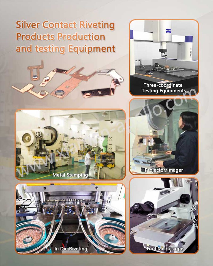 Silver contact riveting products production and testing equipment Silver contact riveting products production and testing equipment