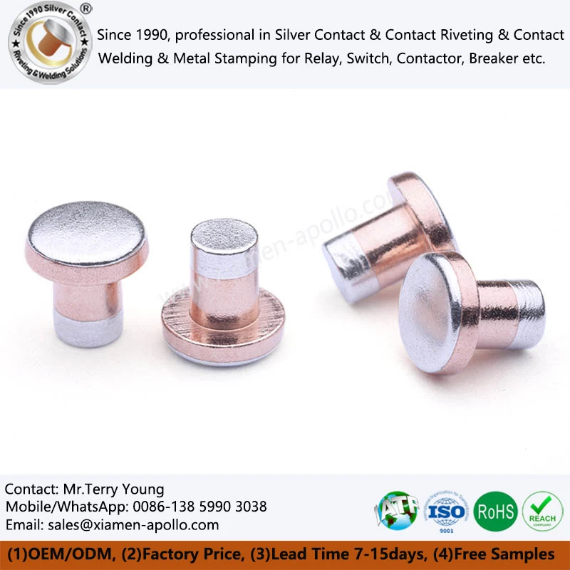 Trimetal Silver Contact Rivet Trimetal Silver Contact Rivet