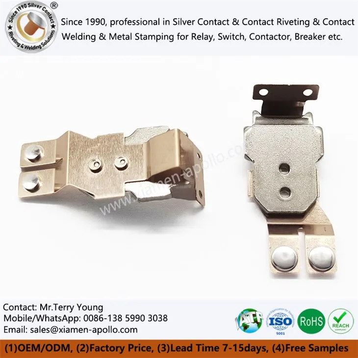 Cydrannau Armature Copr Beryllium Rhybedog