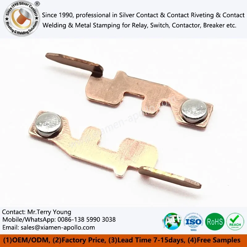 Cysylltiadau rhybedio arian-die