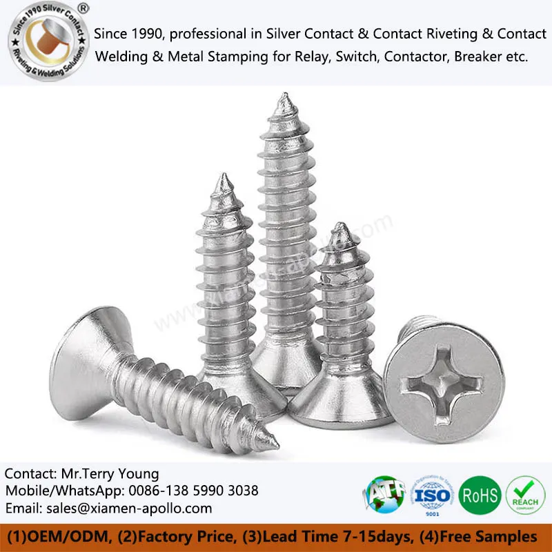 Sgriwiau Countersunk Dur Di-staen