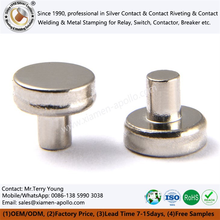 Twngsten Rivets Cyswllt ar gyfer Trydanol